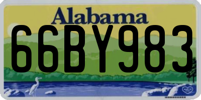 AL license plate 66BY983