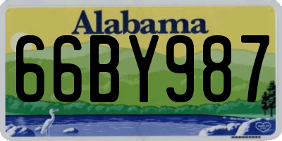 AL license plate 66BY987