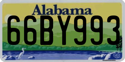 AL license plate 66BY993