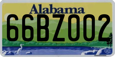 AL license plate 66BZ002