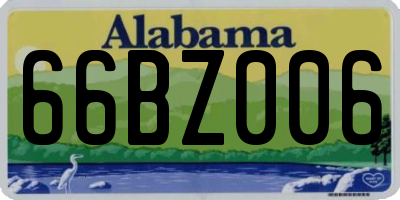 AL license plate 66BZ006