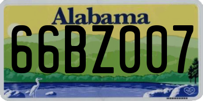 AL license plate 66BZ007