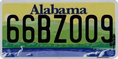 AL license plate 66BZ009