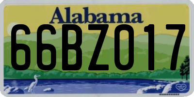 AL license plate 66BZ017