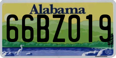 AL license plate 66BZ019