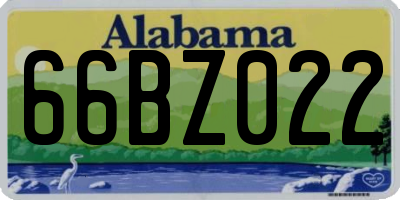 AL license plate 66BZ022