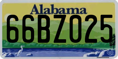 AL license plate 66BZ025