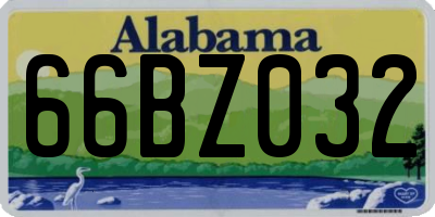 AL license plate 66BZ032