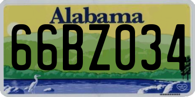 AL license plate 66BZ034