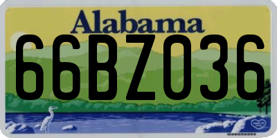 AL license plate 66BZ036