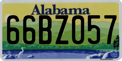 AL license plate 66BZ057