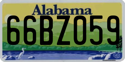 AL license plate 66BZ059