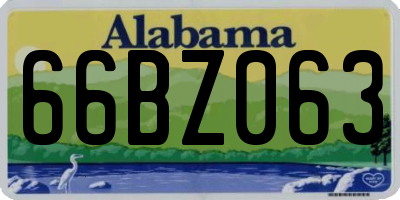 AL license plate 66BZ063
