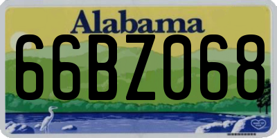 AL license plate 66BZ068