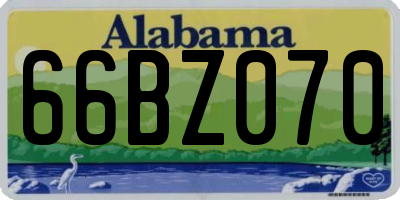 AL license plate 66BZ070