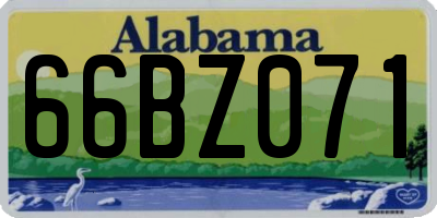 AL license plate 66BZ071