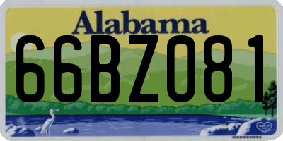 AL license plate 66BZ081