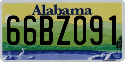 AL license plate 66BZ091