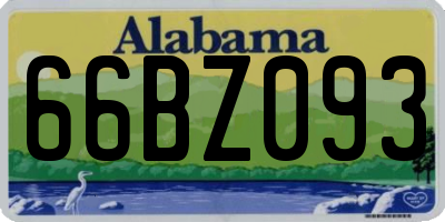 AL license plate 66BZ093