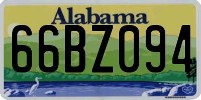 AL license plate 66BZ094
