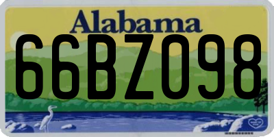 AL license plate 66BZ098
