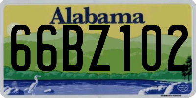 AL license plate 66BZ102