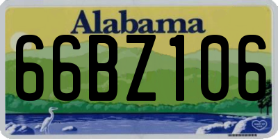 AL license plate 66BZ106