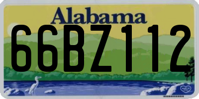 AL license plate 66BZ112