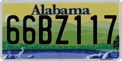 AL license plate 66BZ117