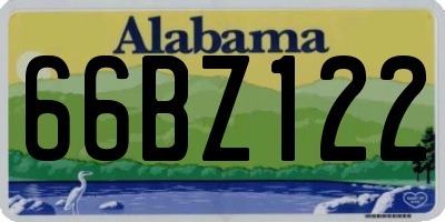 AL license plate 66BZ122