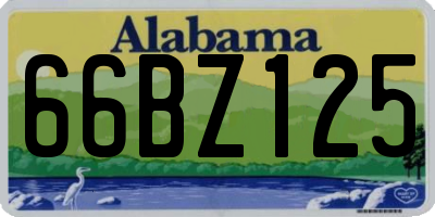 AL license plate 66BZ125