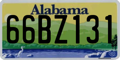 AL license plate 66BZ131