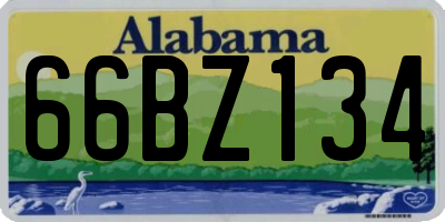 AL license plate 66BZ134