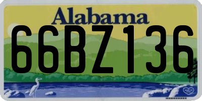 AL license plate 66BZ136