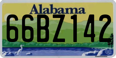 AL license plate 66BZ142