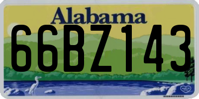 AL license plate 66BZ143
