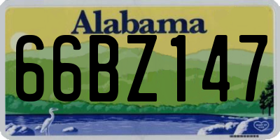 AL license plate 66BZ147