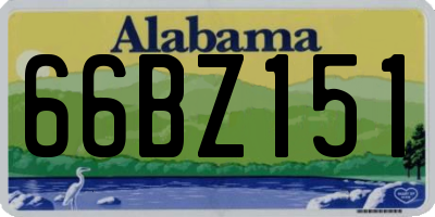 AL license plate 66BZ151