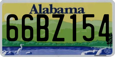 AL license plate 66BZ154