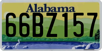 AL license plate 66BZ157