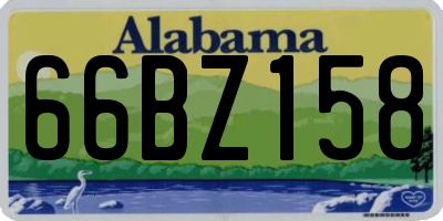 AL license plate 66BZ158