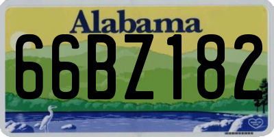 AL license plate 66BZ182
