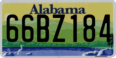 AL license plate 66BZ184