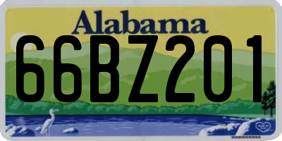AL license plate 66BZ201