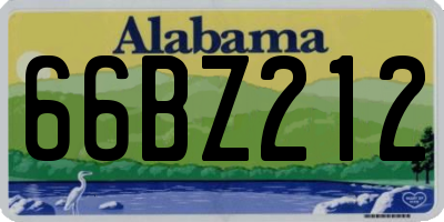 AL license plate 66BZ212
