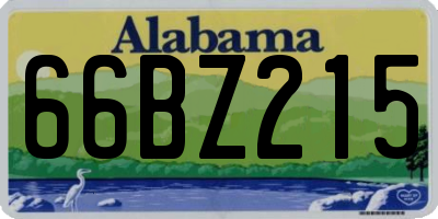 AL license plate 66BZ215