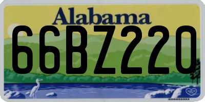 AL license plate 66BZ220