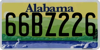 AL license plate 66BZ226