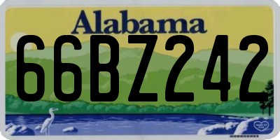 AL license plate 66BZ242