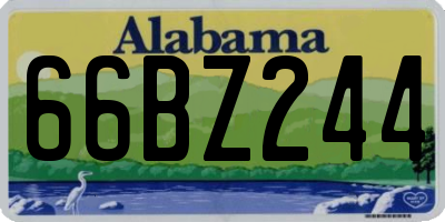 AL license plate 66BZ244